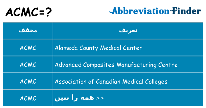 چه acmc برای ایستادن؟