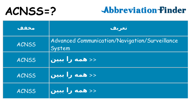 چه acnss برای ایستادن؟