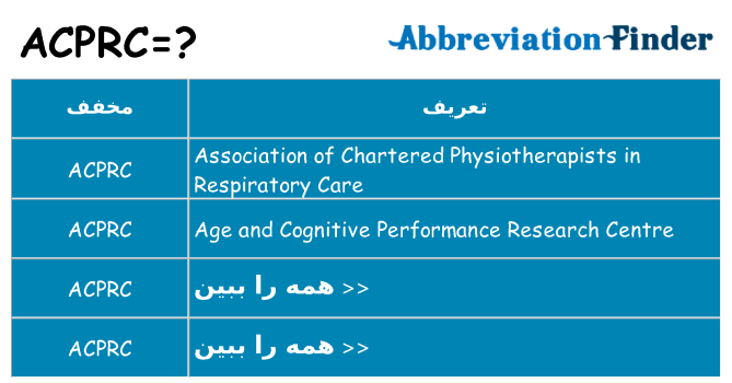چه acprc برای ایستادن؟