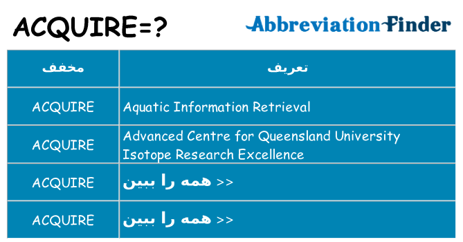 چه acquire برای ایستادن؟