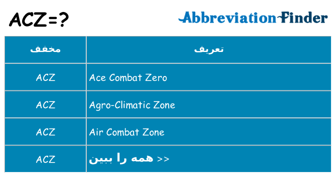 چه acz برای ایستادن؟