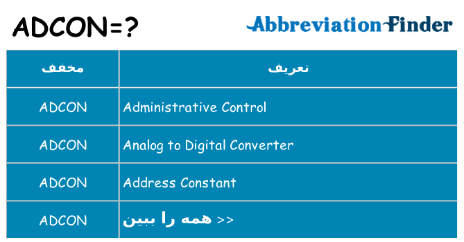 چه adcon برای ایستادن؟