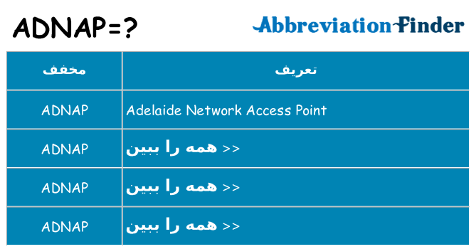 چه adnap برای ایستادن؟