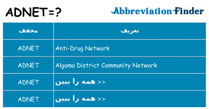 چه adnet برای ایستادن؟