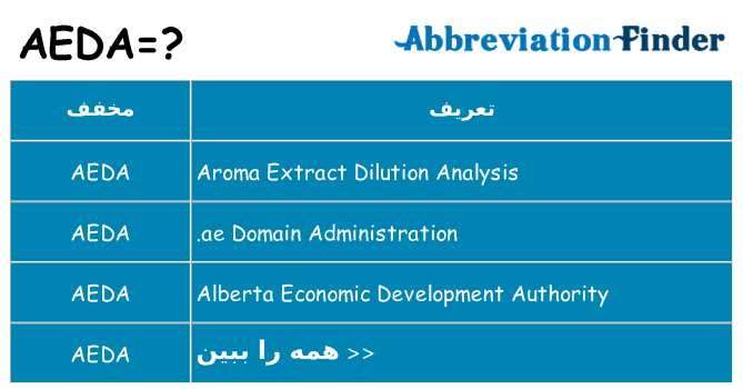 چه aeda برای ایستادن؟