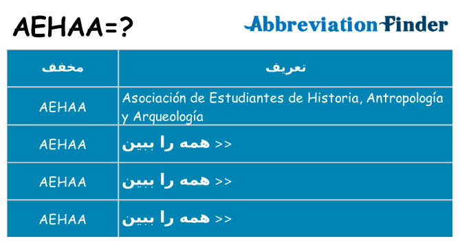 چه aehaa برای ایستادن؟