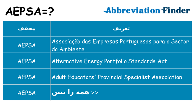 چه aepsa برای ایستادن؟