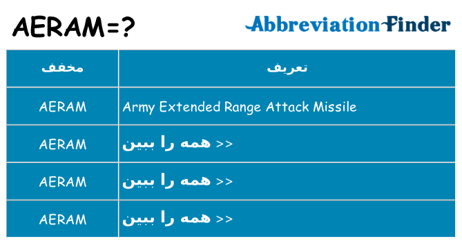 چه aeram برای ایستادن؟