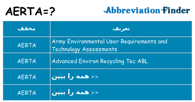 چه aerta برای ایستادن؟