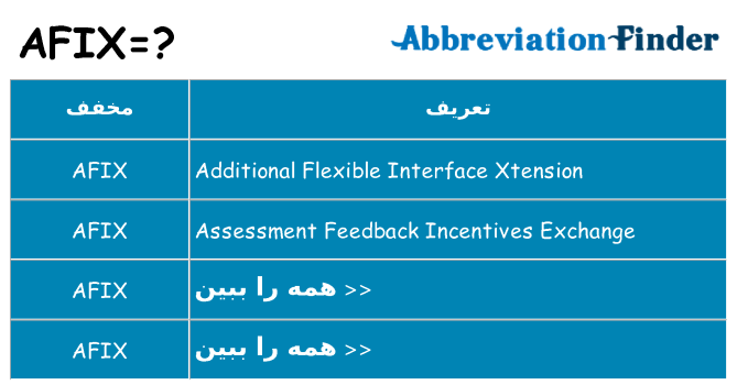چه afix برای ایستادن؟