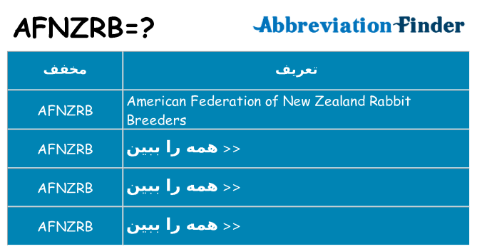 چه afnzrb برای ایستادن؟