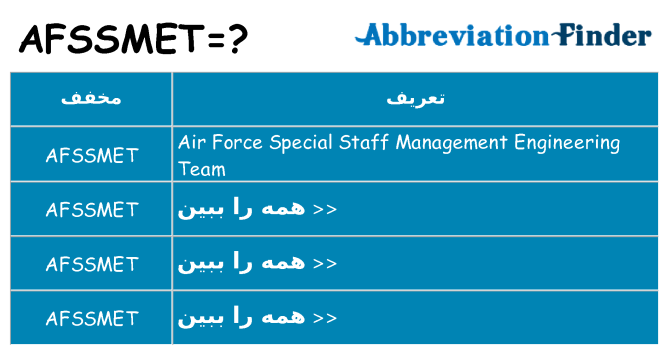 چه afssmet برای ایستادن؟