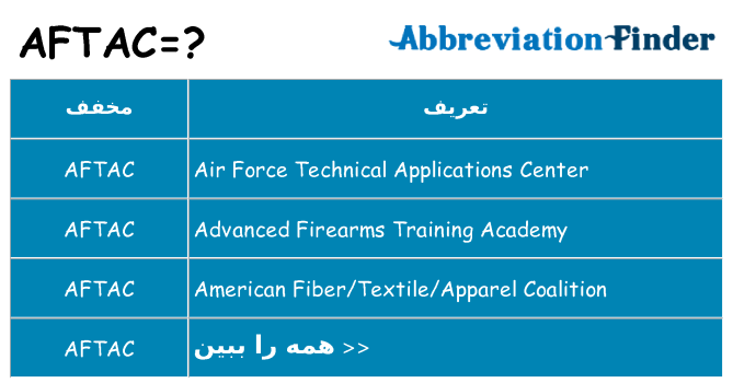 چه aftac برای ایستادن؟