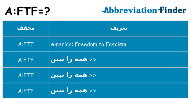 چه aftf برای ایستادن؟