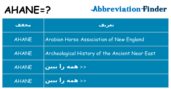 چه ahane برای ایستادن؟