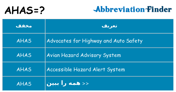 چه ahas برای ایستادن؟