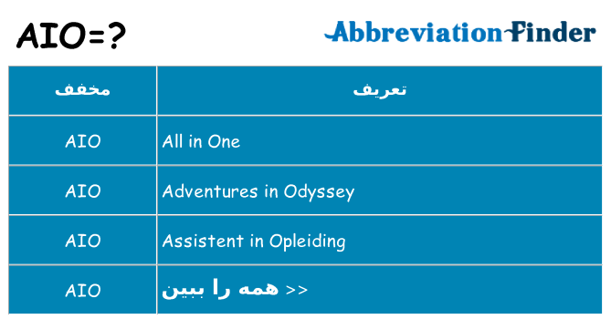 چه aio برای ایستادن؟