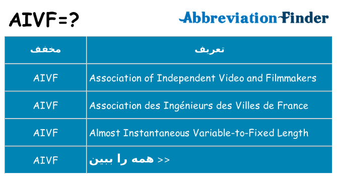 چه aivf برای ایستادن؟