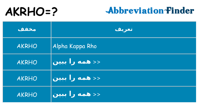 چه akrho برای ایستادن؟