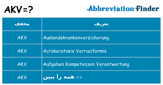 چه akv برای ایستادن؟