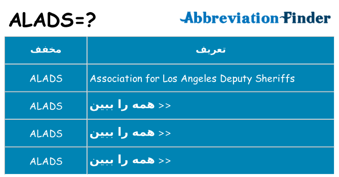 چه alads برای ایستادن؟