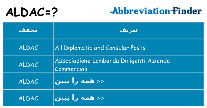 چه aldac برای ایستادن؟