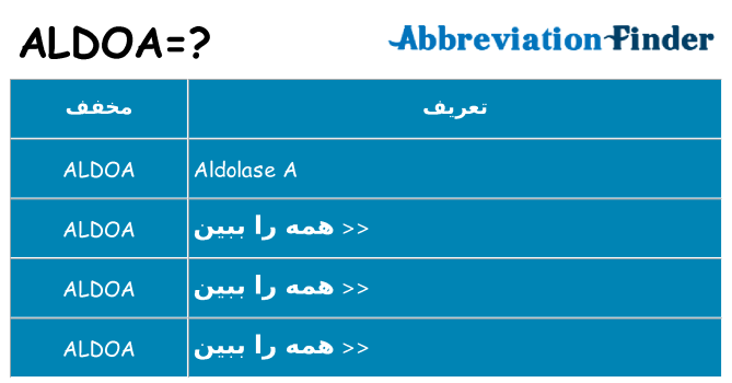 چه aldoa برای ایستادن؟