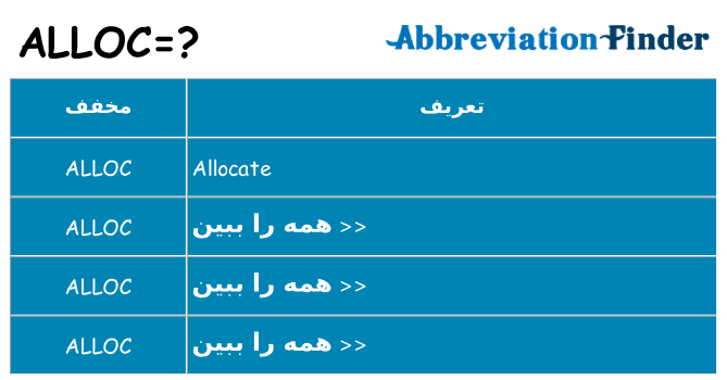 چه alloc برای ایستادن؟