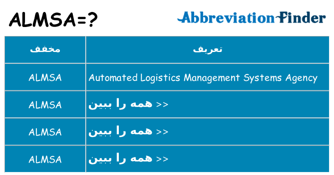 چه almsa برای ایستادن؟