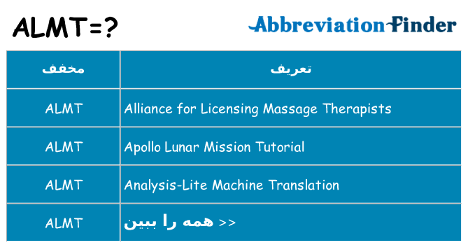 چه almt برای ایستادن؟