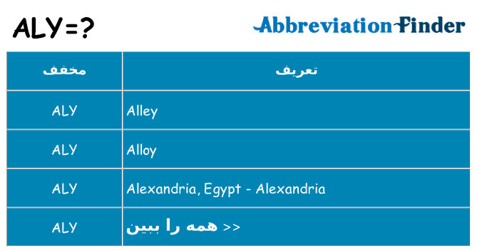 چه aly برای ایستادن؟