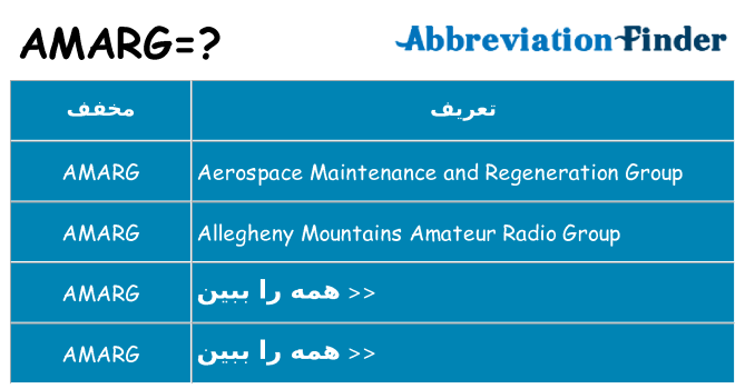 چه amarg برای ایستادن؟