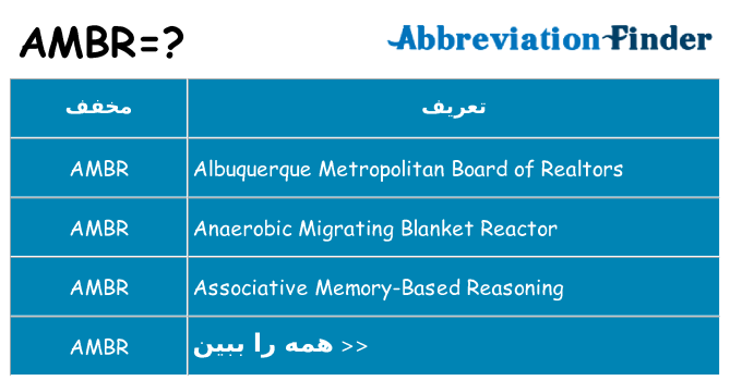 چه ambr برای ایستادن؟