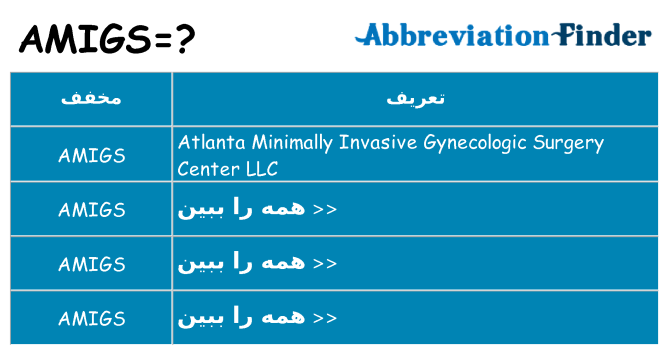 چه amigs برای ایستادن؟