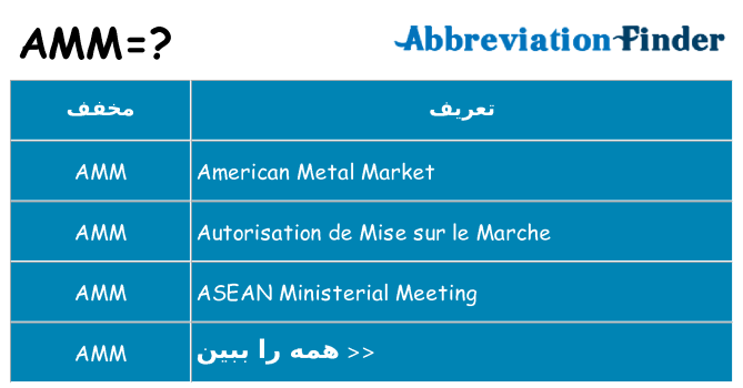 چه amm برای ایستادن؟