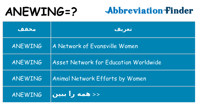 چه anewing برای ایستادن؟