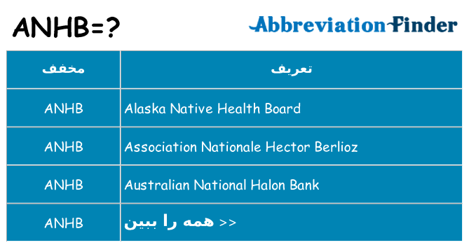 چه anhb برای ایستادن؟