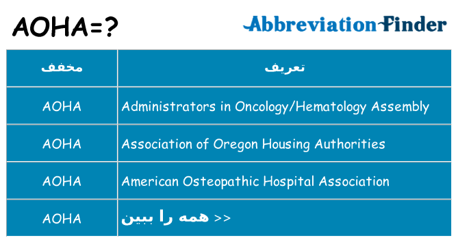 چه aoha برای ایستادن؟
