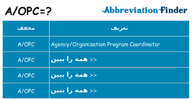 چه aopc برای ایستادن؟