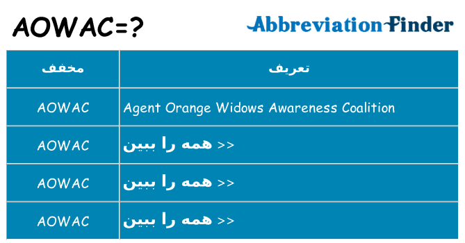 چه aowac برای ایستادن؟