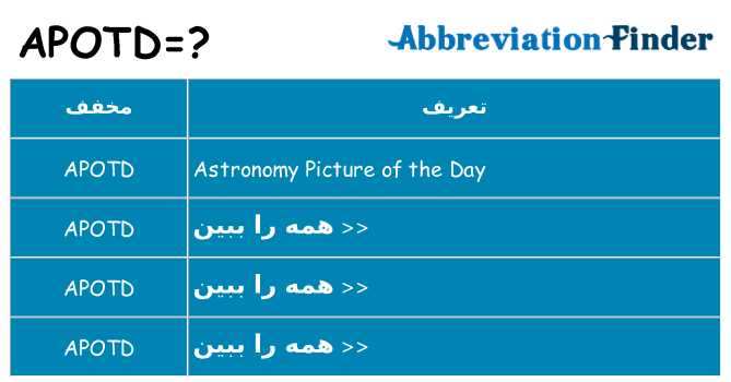 چه apotd برای ایستادن؟