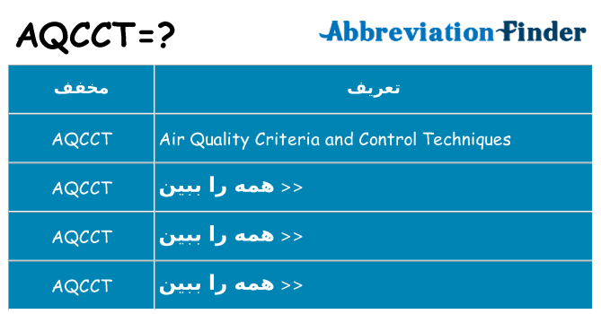 چه aqcct برای ایستادن؟