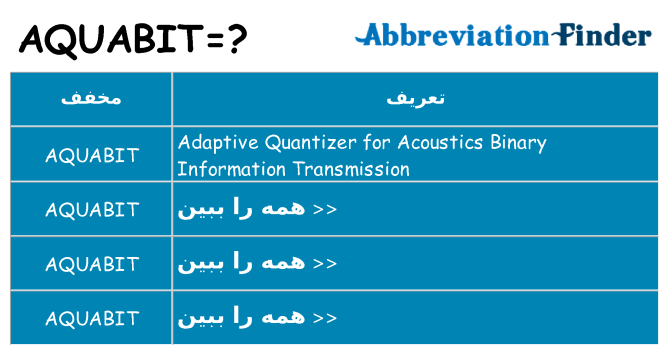 چه aquabit برای ایستادن؟