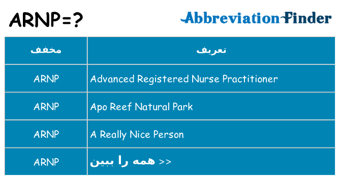 چه arnp برای ایستادن؟