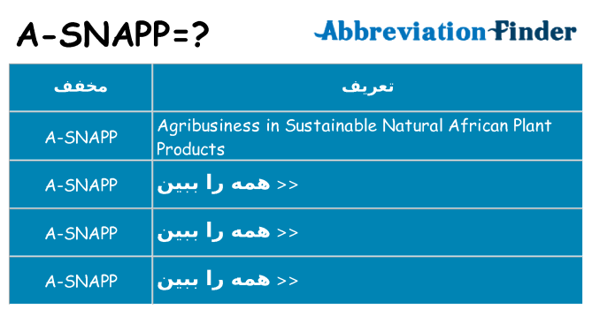 چه a-snapp برای ایستادن؟
