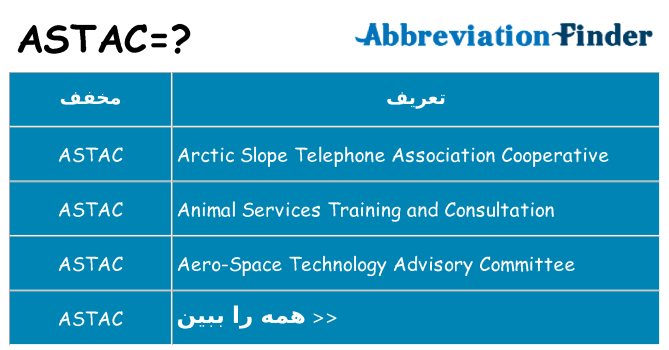 چه astac برای ایستادن؟