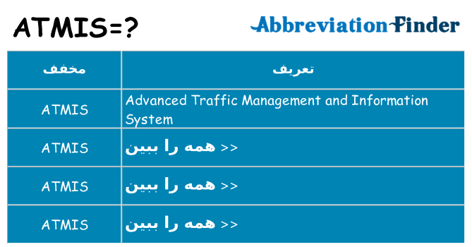 چه atmis برای ایستادن؟