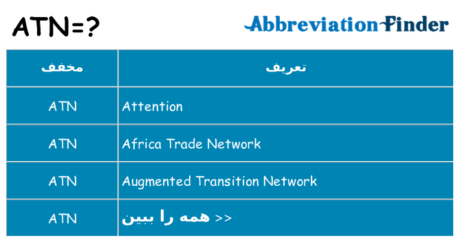 چه atn برای ایستادن؟