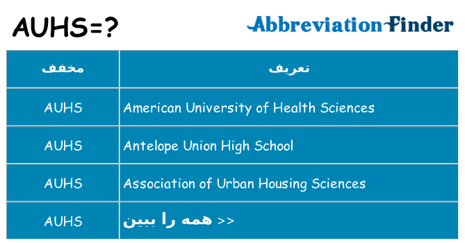 چه auhs برای ایستادن؟
