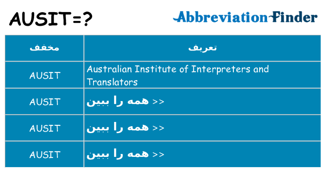 چه ausit برای ایستادن؟